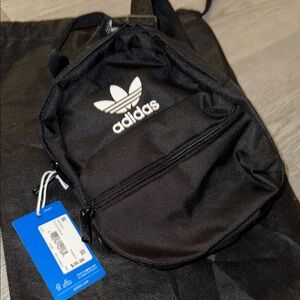 Adidas Black and White Mini Backpack